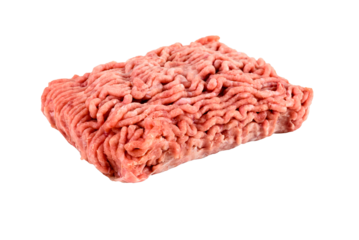 Minced Chicken Meat on Transparent Background Raw Ingredient Display