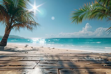 Digital image of  empty beach, high quality, high resolution