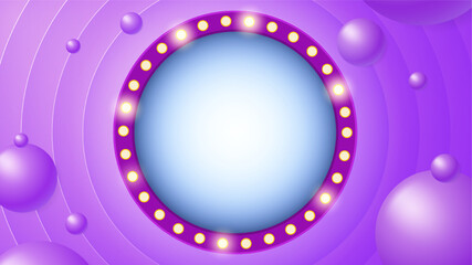 Abstract vector circles template background with floating balls and round banner