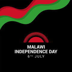 Vector illustration of malawi independence day Celebrated every year on July 6. malawi national day banner poster