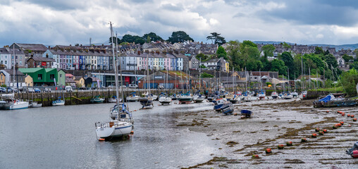 Views around Caernarfon castle and town North wales