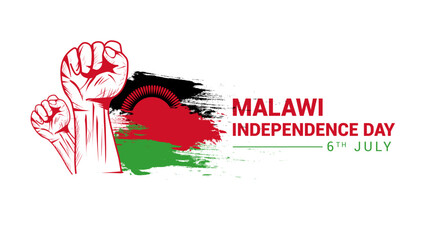 Vector illustration of malawi independence day Celebrated every year on July 6. malawi national day banner poster