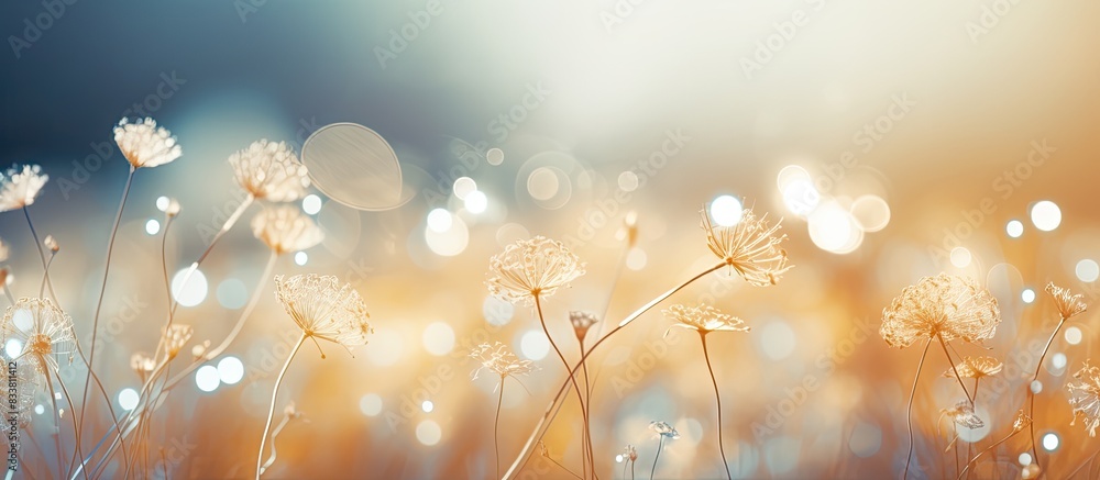 Poster Soft focus and beautiful bokeh light in a natural setting, perfect for a copy space image.