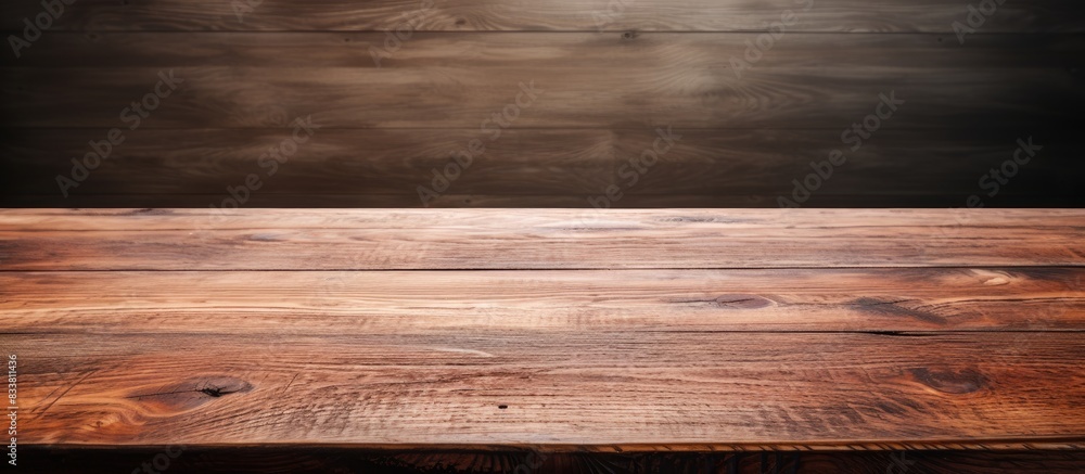 Leinwandbilder wooden table with empty copy space image for abstract background.