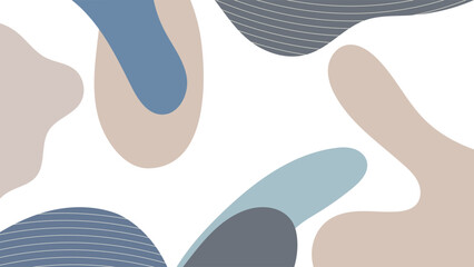 ABSTRACT BACKGROUND WITH HAND DRAWN BLOB SHAPES PASTEL FLAT COLOR VECTOR DESIGN TEMPLATE FOR WALLPAPER, COVER DESIGN, HOMEPAGE DESIGN, GRRETING CARD