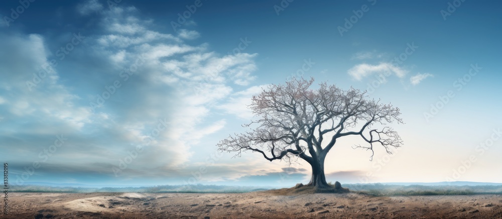 Aufkleber a lifeless tree set against a beautiful sky as a backdrop for a copy space image.