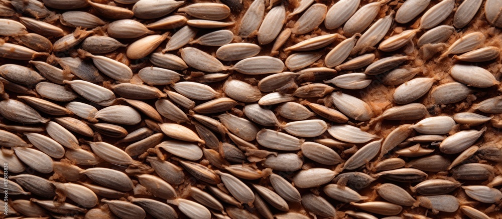 Poster background texture of a plant seed with dry characteristics highlighted; includes copy space image.