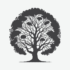 Obraz premium Print Majestic Ginkgo Tree Silhouette, Nature's Timeless Elegance