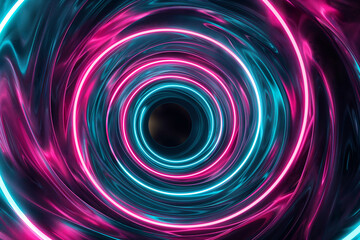 A mesmerizing swirl of neon pink and blue lights creating a tunnel effect. Great for futuristic, sci-fi, and abstract themes.