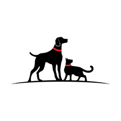 dog & cat Vector