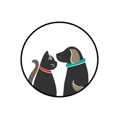 dog & cat Vector