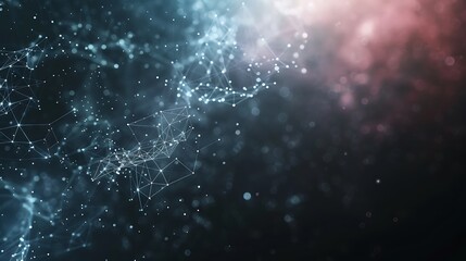Futuristic Sci-Fi Background with Plexus Effect and Copy Space for Text | Digital Technology Concept