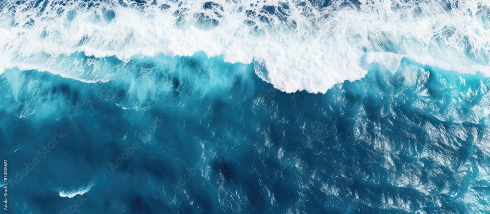 Poster aerial view of the sea with copy space image.