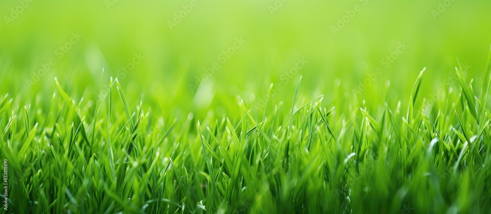 Poster Close-up background of short grass on a field with copy space image.