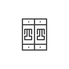 Circuit breaker line icon