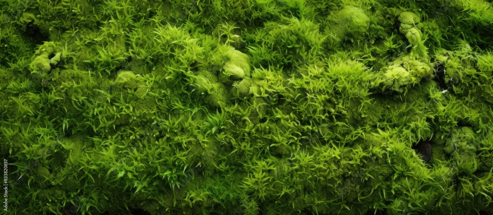 Poster Background with fresh green moss for a copy space image.