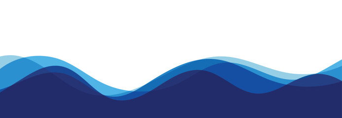 Abstract transparent blue wave presentation background