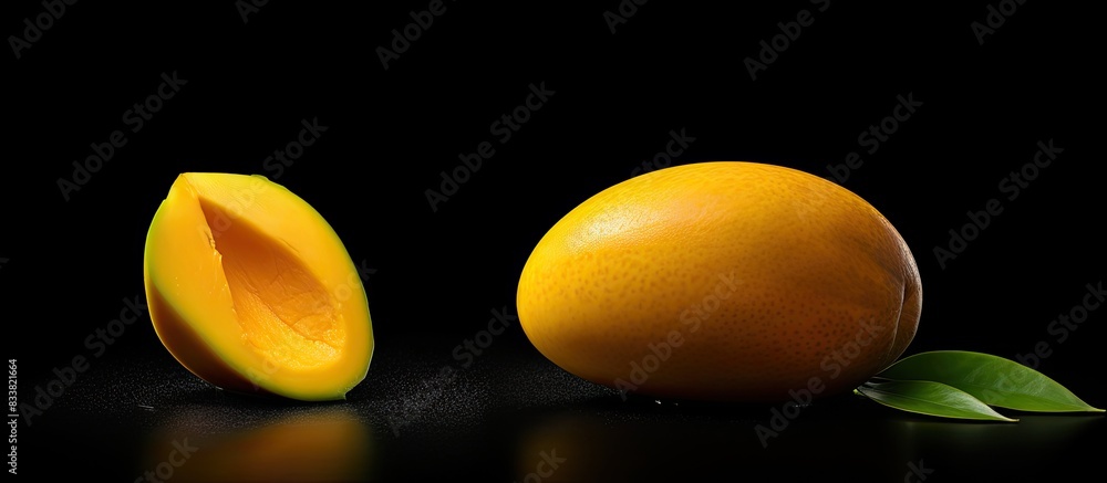 Poster The mango effect is minimal. with copy space image. Place for adding text or design