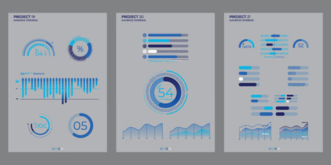 Business charts. Abstract elements business vector illustration.