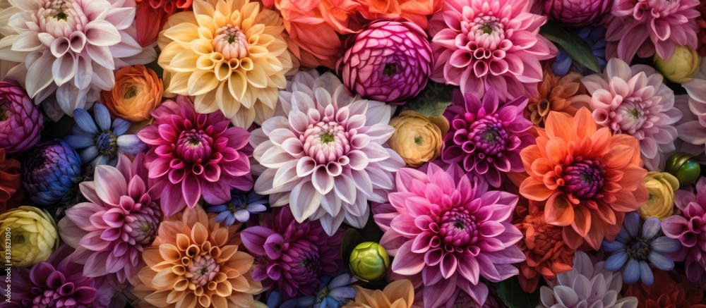 Poster Cochina flowers is a popular choice for a new year theme, creating a festive atmosphere with vibrant colors and intricate designs, perfect for a copy space image.
