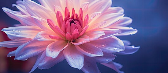 Obraz premium An intimate view of a chrysanthemum in clear focus with a copy space image.