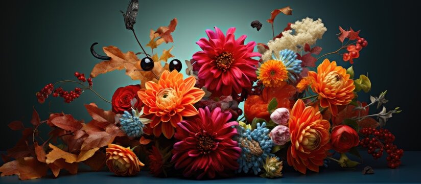 Cochina flowers is a popular choice for a new year theme, creating a festive atmosphere with vibrant colors and intricate designs, perfect for a copy space image.