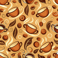 Fototapeta premium coffee pattern