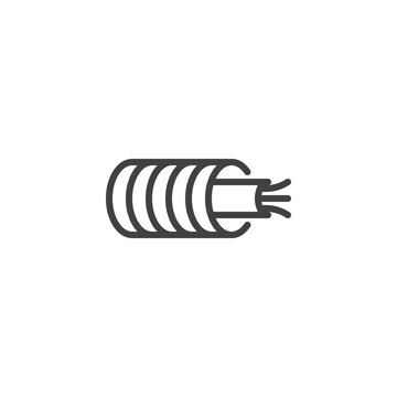 Electrical conduit pipe line icon
