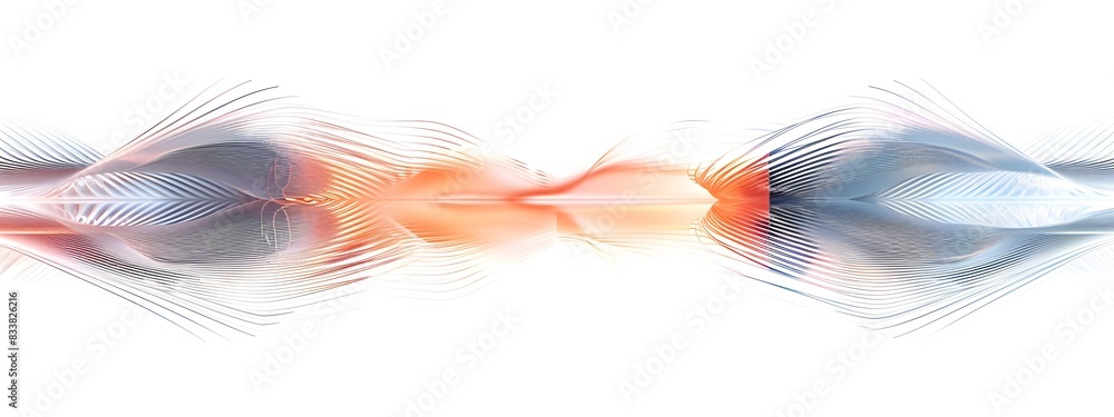 Poster stunning visualization of light wave diffraction patterns in glowing abstract design