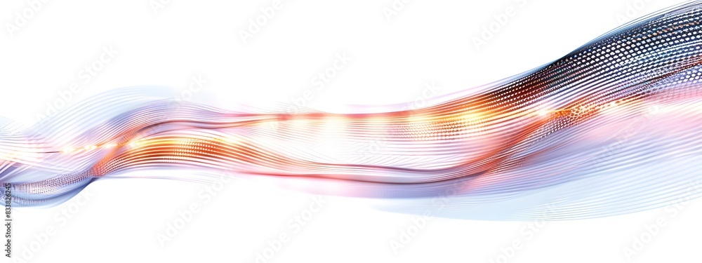 Poster vibrant light wave diffraction pattern smooth and elegant 3d rendered abstraction