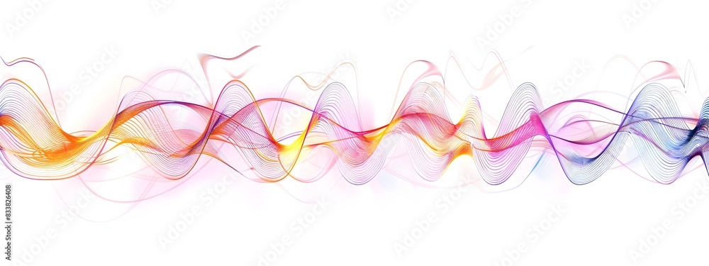 Aufkleber captivating of light wave amplitude modulation vibrant fluid dynamics and elegant undulating