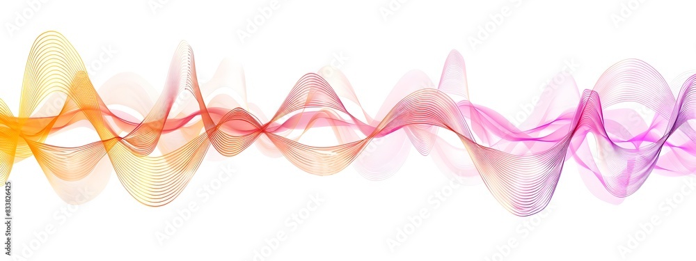 Poster captivating of light wave amplitude modulation with vibrant colorful abstract gradient patterns