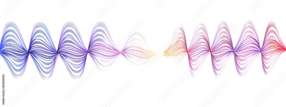 Poster captivating light wave amplitude modulation mesmerizing abstract digital art with dynamic color