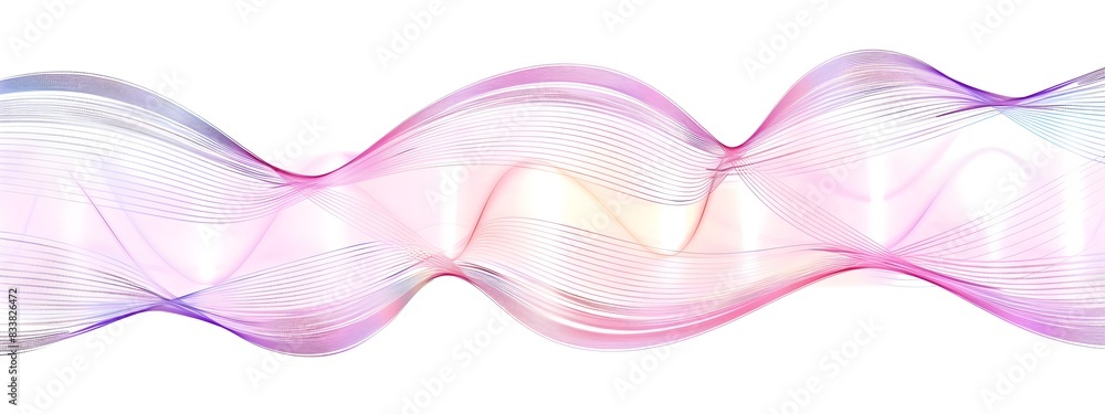 Poster mesmerizing light wave amplitude modulation elegant digital of flowing luminous curves and patterns