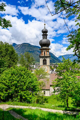 Bruneck, Brunico, Rainkirche, Kirche, Oberstadt, Altstadt, Schloss, Raintor, Pustertal, Raingasse, Schlossweg, Dolomitenregion, Dolomiten, Kronplatz, Frühling, Sommer, Südtirol, Italien