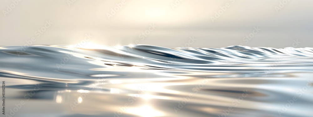 Poster light wave reflection mesmerizing watery undulation of luminous patterns