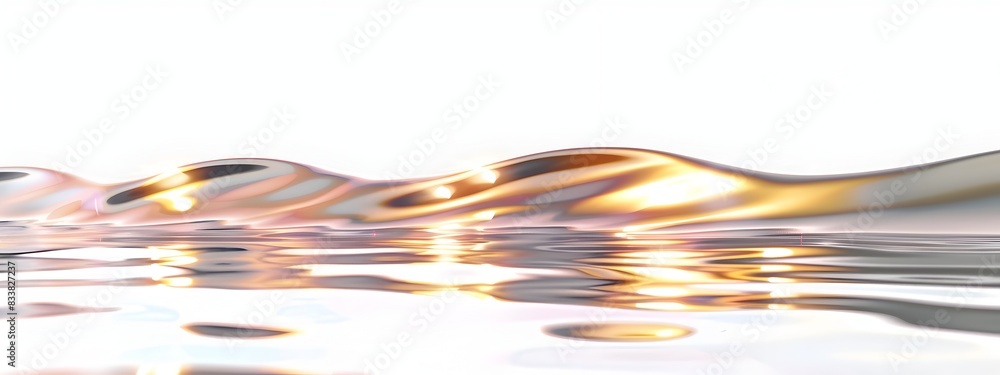 Aufkleber mesmerizing light wave reflection 3d rendered luminous abstract background