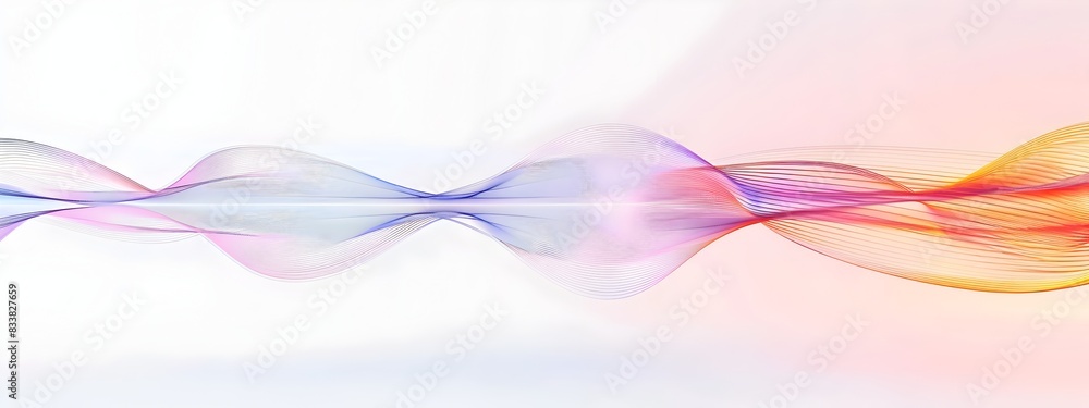 Poster dynamic light wave with doppler effect vibrant abstract of flowing spectrum