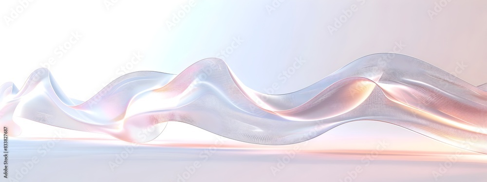 Aufkleber captivating light wave with phase shift abstract visual art