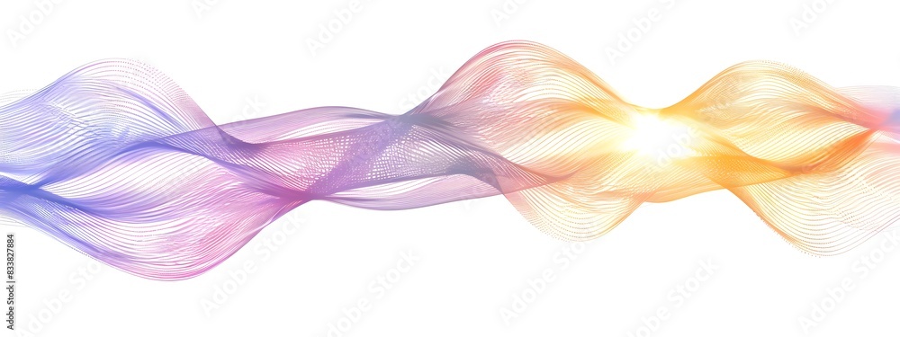 Poster captivating light wave interference pattern illuminating the senses