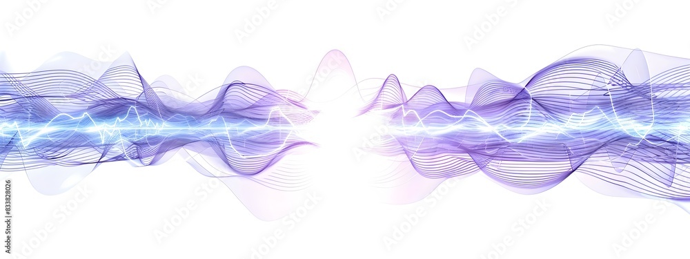 Poster mesmerizing of light wave with blueshift luminous fluid dynamics and ethereal energy flow