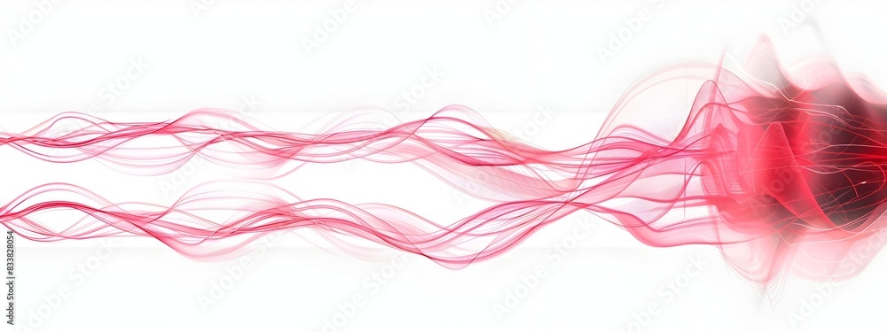 Poster captivating of vibrant light wave experiencing redshift effect in mesmerizing digital artwork