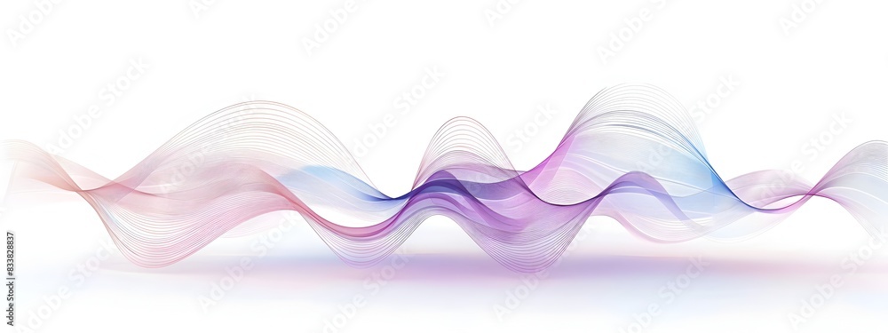 Aufkleber light wave with coherence length elegant 3d rendered abstract digital backdrop