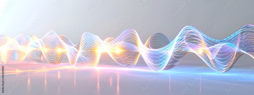 Aufkleber captivating 3d rendered light wave with group velocity visualization
