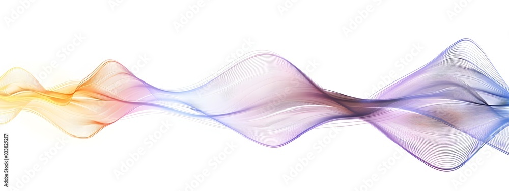 Poster light wave undergoing frequency doubling d rendering isolated on white