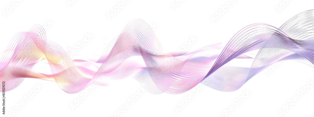 Poster light wave with nonlinear effects in isolation on white background