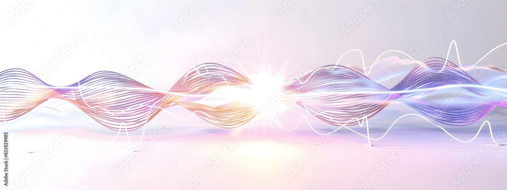 Poster captivating light wave with electromagnetic field visual representation