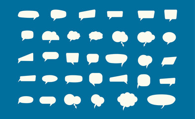  Basic speak talking balloon text.Vector illustration.