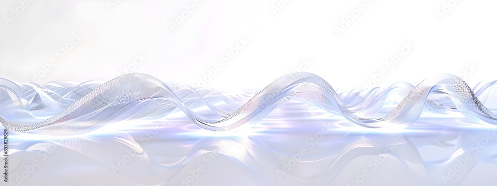 Poster captivating light wave with phase modulation mesmerizing abstract digital artwork