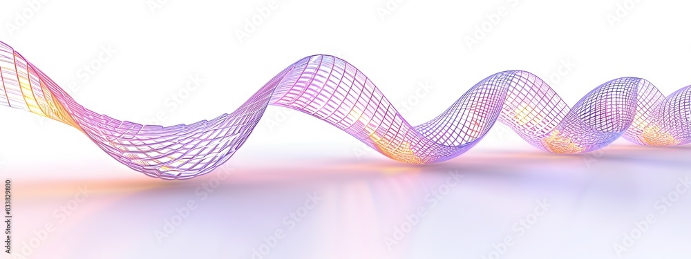 Poster luminous wave patterns in an optical lattice abstract 3d rendered